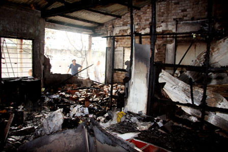 Cháy một tu viện tại TP HCM